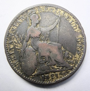 Moneda Regatul Unit - George IV - Farthing 1821 - Img 2