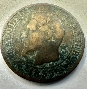 NAPOLEON III - FRANTA - 5 CENTIMES 1855