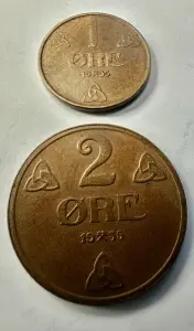 NORVEGIA - HAAKON VII - 1/2 ORE 1935