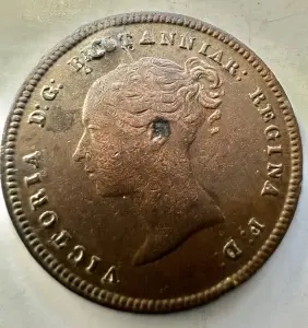 REGATUL UNIT - VICTORIA - HALF FARTHING 1844 - Img 2