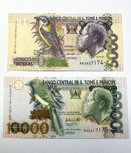 Set Bancnote - São Tomé și Príncipe - 5000/10.000 Dobras ( 1996-2013 )