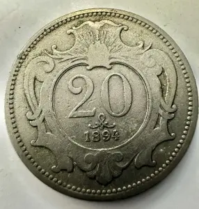 AUSTRIA - FRANZ JOSEPH I - 20 HELLER 1894