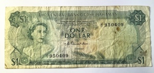 Bancnota Bahamas - One Dollar 1974 - Regina Elisabeth II