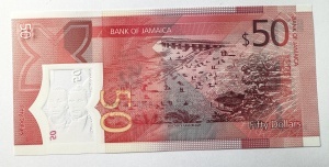Bancnota Jamaica - 50 Dollars 2022 - Polimer - Img 2