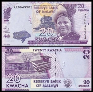 Bancnota - Malawi 20 Kwacha, 2015-2017