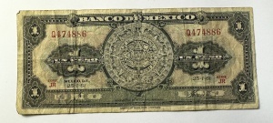 Bancnota Mexic - 1 Peso 1961