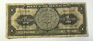 Bancnota Mexic - 1 Peso 1961