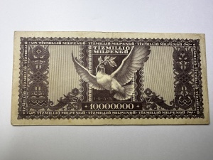 Bancnota Ungaria, 10.000.000 Milpengő 1946 - Hiperinflatie - Img 2