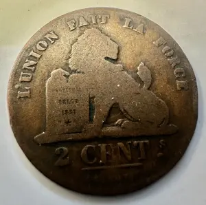 BELGIA - LEOPOLD I - 2 CENTIMES 1836 - Img 2