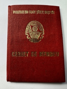 Carnet de membru al Uniunii Tineretului Comunist (UTC)