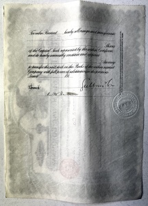 Certificat de acțiuni (1911) • The Estella Mining Company, Colorado – SUA - Img 2