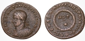 CONSTANTINE II CAESAR ( 320 AD ) -Moneda Antica Romana