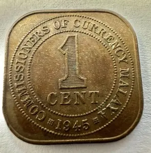 MALAYA BRITANICA - GEORGE VI - 1 CENT 1945