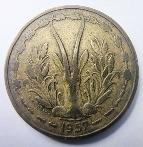 Moneda Coloniala - Africa Occidentala Franceza - TOGO - 25 Francs 1957 - Img 2