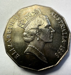 Moneda Comemorativa - Australia - 50 Cents 1998 - 200 de ani de la descoperirea și cartografierea strâmtorii Bass - Img 2