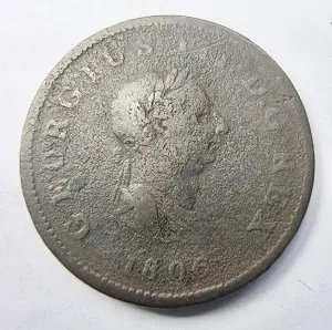 Moneda Regatul Unit - George III - Half Penny 1806