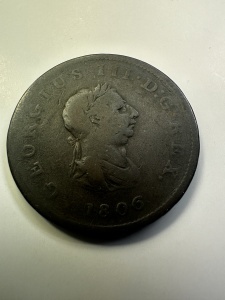 Moneda Regatul Unit - Half Penny 1806 - GEORGE III .
