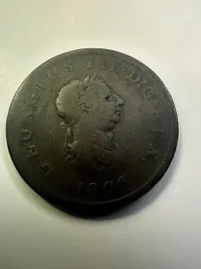 Moneda Regatul Unit - Half Penny 1806 - GEORGE III .