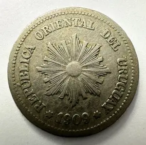 Moneda Uruguay - 2 Centesimos 1909