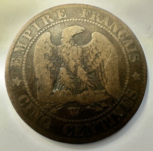 NAPOLEON III - FRANTA - 5 CENTIME 1856 - Img 2