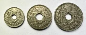 Set Monede Franta - 5/10/25 Centimes 1925-1931 - Img 2