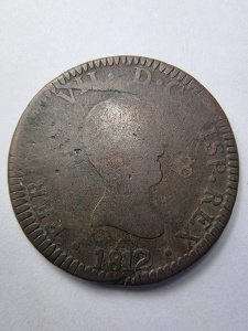 Spania- Ferdinand al VII-lea – 8 Maravedis 1812 - Img 1