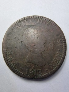 Spania- Ferdinand al VII-lea – 8 Maravedis 1812