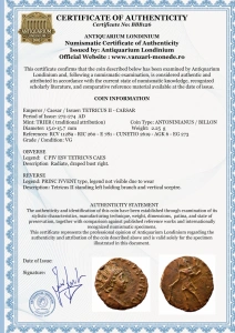 TETRICUS II - CAESAR (272-274 AD ) - TRIER - Moneda Antica IMPERIUL GALLIC - Img 3