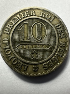 🪙 Belgia – 10 Centimes 1861 – Leopold I - Img 2