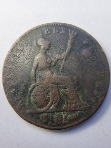 1/2 Penny 1826 - GEORGE IV - Marea Britanie - Img 2
