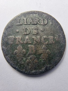 1 Liard 1637 – Ludovic al XIII-lea, Franța - Img 1