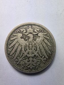 10 Pfennig 1898– Deutsches Reich ( Imperiul German ) – Împărat Wilhelm I - Img 2