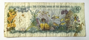 Bancnota Bahamas - One Dollar 1974 - Regina Elisabeth II - Img 2