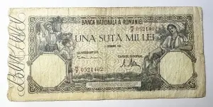 Bancnota Regalista - Romania - 100.000 Lei - 21.10.1946 - Regele Mihai I