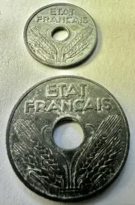 FRANTA - REGIMUL DE LA VICHY - 10/20 CENTIMES( 1942-1943 ) - Img 2