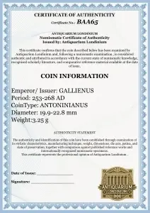 GALLIENUS ( 253-268 AD )- Moneda Antica Romana - Img 3