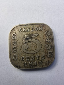 Moneda Coloniala - 5 Cents 1910 - CEYLON / EDWARD VII - Img 2