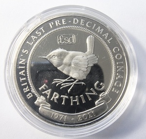 Monedă comemorativă Gibraltar 2021 – „Ultima monedă pre-zecimală britanică” (Farthing) - Half Crown