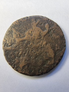 Moneda - Half Penny emisă sub Regele George al II-lea (domnie 1727–1760). - Img 2