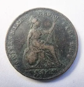 Moneda Regatul Unit - Victoria - Farthing 1847 - Img 2