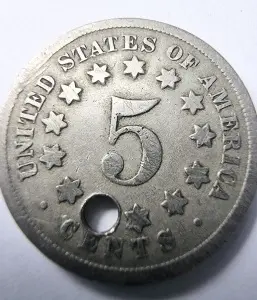 Moneda USA - 5 Cents – Shield 1868 ( gaurita ) - Img 2