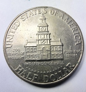 Moneda USA - Comemorativa - bicentenarul independenței SUA (1776–1976).