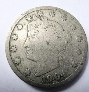 Moneda USA - Liberty Head “V” - 5 Cents 1904