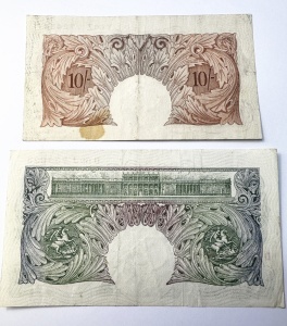 Regatul Unit - Bank Of England - 10 Schillings + 1 Pound 1950 - Img 2