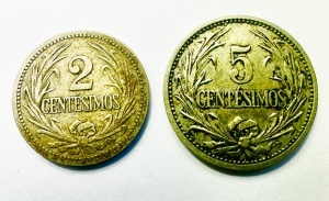 Set Monede Uruguay - 2+5 Centesimos 1901 - Img 2