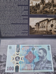 Bancnotă Aniversară 100 Lei , 185 de Ani de la Nașterea Regelui Carol I - Img 1