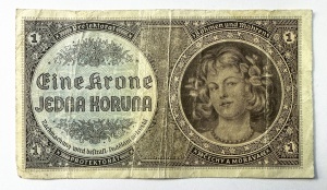 Bancnota Istorica - Protectoratul Boemiei și Moraviei -1 Koruna 1940