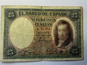 Bancnota Spania - 25 Pesetas 1931