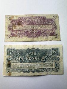 Bancnote militare britanice WWII – 3 Pence & 6 Pence – 2nd Series ( 1948 ) - Img 2