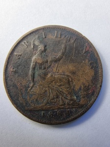 Farthing 1884- VICTORIA - Marea Britanie - Img 1